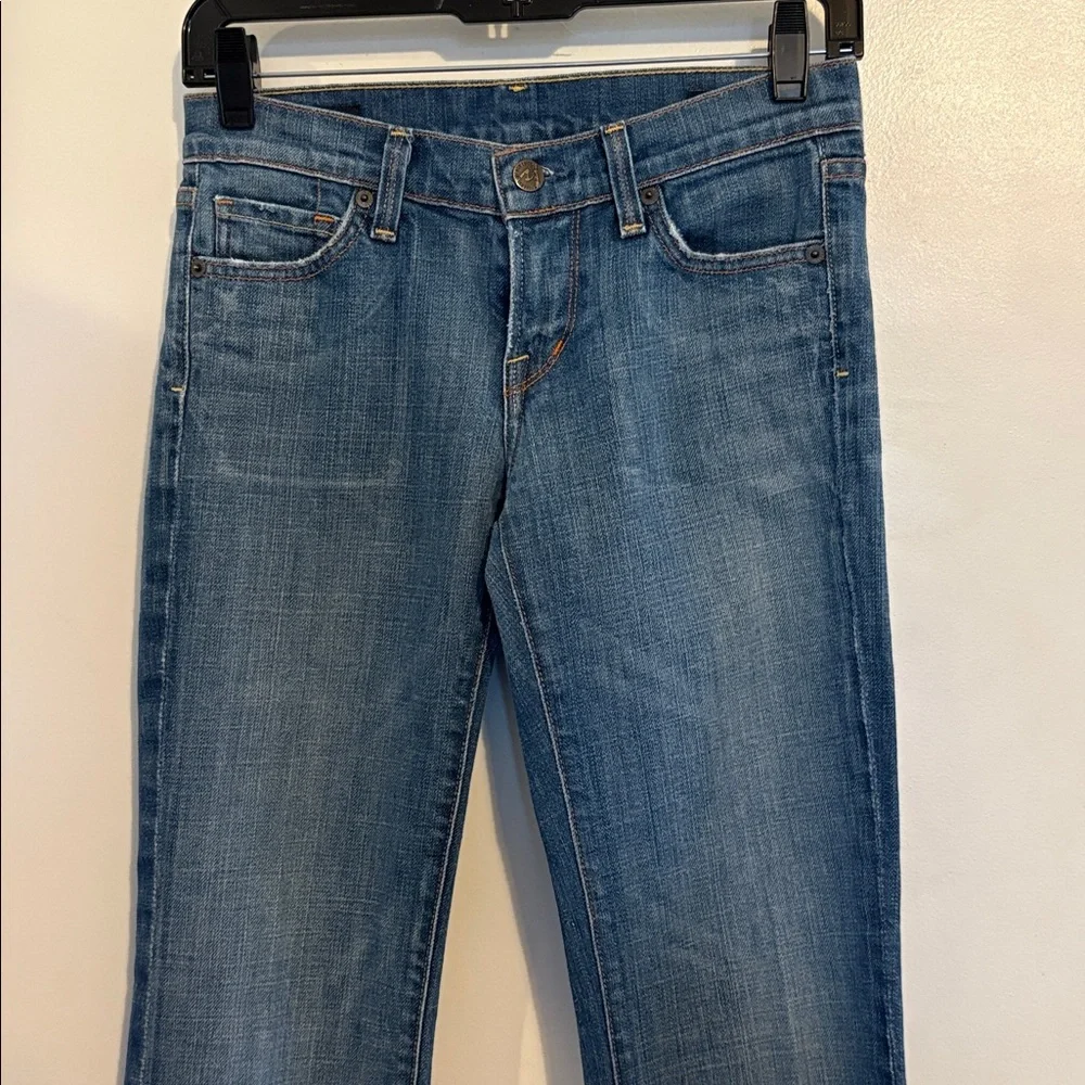 Citizens of Humanity Kelly 001 Low Waist Raw Hem Bootcut Jeans 25